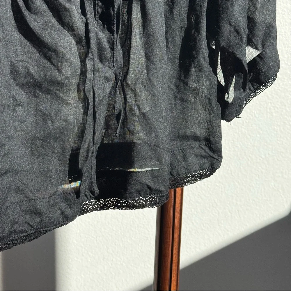 rag & bone New York Sheer Ramie Tie Front Top Size S - Picture 12 of 12